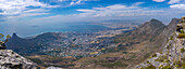 Blick auf Kapstadt vom Tafelberg aus, Kapstadt, Westkap, Südafrika, Afrika