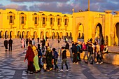 Morocco, Casablanca, the forecourt of the Hassan II mosque