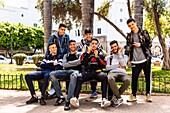 Morocco, Casablanca, Habous district, back to school