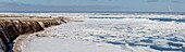 Canada, province du Nouveau-Brunswick, la région Chaleur, la baie des Chaleurs, la côte entre Grande-Anse et Bathurst à l'époque de la fonte des glaces au printemps