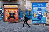 Italy, Campania, Naples, historical centre listed as World Heritage by UNESCO, Via Candelora, street art