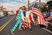 Vereinigte Staaten, Neuengland, Massachusetts, Cape Ann, Gloucester, Gloucester Horribles Traditionelle Parade, 3. Juli, Motorradfahrer, NT