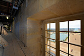 France, Yvelines, Chateau de Versailles, listed as World Heritage by UNESCO, the large perspective seen from the attic above the Galerie des Glaces (Hall of Mirrors)