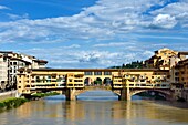 Italy, Tuscany, Florence, listed as World Heritage by UNESCO, the Ponte Vecchio on the Arno River