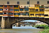 Italy, Tuscany, Florence, listed as World Heritage by UNESCO, the Ponte Vecchio on the Arno River