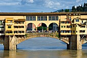 Italy, Tuscany, Florence, listed as World Heritage by UNESCO, the Ponte Vecchio on the Arno River