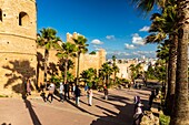 Morocco, Rabat, listed as World Heritage by UNESCO, Udayas kasbah (kasbah des Oudaïas)