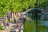 France, Paris, the Canal Saint Martin