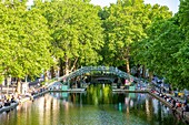 France, Paris, the Canal Saint Martin, Recollets locks