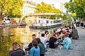 Frankreich, Paris, der Canal Saint Martin