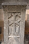 Armenien, Region Armavir, Etchmiadzin, religiöser Komplex von Etchmiadzin, der von der UNESCO zum Weltkulturerbe erklärt wurde, khatchkar (geschnitzte Gedenkstele)