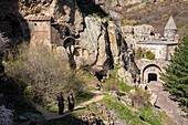 Armenien, Region Kotayk, Geghard, mittelalterliches Kloster Geghard, von der UNESCO zum Weltkulturerbe erklärt