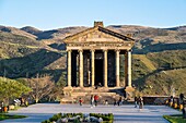 Armenia, Kotayk region, Garni, fortress of Garni, pagan temple of the first century, unique monument of the Hellenistic period in Armenia