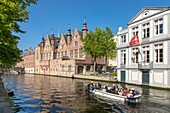 Belgium, Western Flanders, Bruges, historical centre listed as World Heritage by UNESCO, Dijver canal