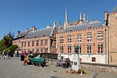 Belgium, Western Flanders, Bruges, historical centre listed as World Heritage by UNESCO, back wall of the Brugse Vrije or the Franc de Bruges Palace