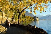 Schweiz, Kanton Waadt, Genfersee, Veytaux, Schloss Chillon im Süden von Montreux