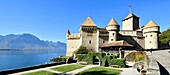 Suisse, Canton of Vaud, Lake Geneva, Veytaux, Chillon Castle at South Montreux