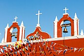 Mexico, Yucatan state, Celestun, the church bells