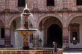 Mexico, Michoacan state, Morelia, Historic Centre of Morelia listed as World Heritage by UNESCO, Clavijero palace fountain