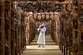 France, Pyrenees Atlantiques, Basque Country, Pierre Oteiza, breeder and artisan in the Aldudes Valley, the ham dryer