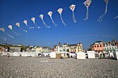 Frankreich, Somme, Mers les Bains, der Strand in Mers les Bains