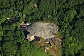 France, Pas de Calais, Wizernes, former bunker of the Second World War converted into a museum and called dome Helfaut (aerial view)