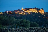 France, Vaucluse, regional natural park of Luberon, Roussillon, labeled the most beautiful villages of France