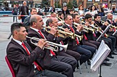 Armenia, Shirak region, Gyumri, historic district or Kumayri, Freedom square or Vartanants square, Victory Day on May 9, celebration of the victory of the Red Army on Nazi Germany in 1945