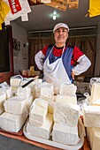 Armenia, Shirak region, Gyumri, historic district or Kumayri, the market, sale of cheese