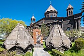 Armenia, Shirak region, Gyumri, historic district or Kumayri, Surp Astvatsatsin or Yot Verk (Seven Wounds) Church, the tower domes fallen during the 1988 earthquake