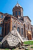 Armenia, Shirak region, Gyumri, historic district or Kumayri, All Saviors or Surp Amenaprkich church, tower dome fallen during the 1988 earthquake