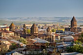 Armenia, Shirak region, Gyumri, panoramic view of the city and its churches