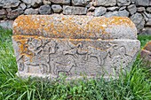 Armenia, Syunik region, Vaghatin, 11th century Vorotnavank monastery, carved grave