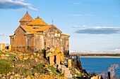 Armenia, Gegharkunik region, Hayravank, the 9th and 10th centuries Hayravank monastery built on a rocky promontory overlooking Sevan Lake