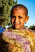 Ethiopia, Tigray regional state, Gheralta range, young girl