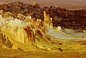 Ethiopia, Danakil depression, Afar region, Volcanic site of acid hot springs