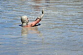 Italy, Sicily, Aeolian Islands, listed as World Heritage by UNESCO, Vulcano Island, sulphurous mud baths on the coast