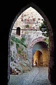 Italy, Sicily, Aeolian Islands, listed as World Heritage by UNESCO, Lipari Island, Lipari, gateway to the citadel