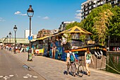 Frankreich, Paris, quai de l'Oise, Ourcq-Kanal