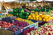 Marocco, Oued Ed-Dahab, Dakhla, stall of a market gardener in a Moroccan traditional market