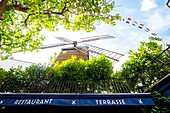 France, Paris, Butte Montmartre, Le Moulin de la Galette restaurant