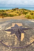 Denmark, North Jutland, the tip of Grenen is a strip of land located in the far north of Denmark, near the town of Skagen, it is the meeting point of two straits, Skagerrak and Kattegat, German bunker of the Second World War