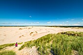 Dänemark, Nordjütland, Råbjerg Mile ist eine Wanderdüne zwischen Skagen und Frederikshavn, sie ist die größte Wanderdüne Nordeuropas mit einer Fläche von 1 km² und einer maximalen Höhe von 40 m. Die Düne wandert mit einer Geschwindigkeit von mehr als 15 m pro Jahr in Richtung Kattegat weiter nach Ost-Nordost