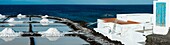 Spain, Canary Islands, La Palma, view of a sea salt saline