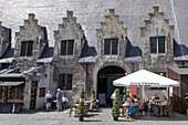 Belgien, Ostflandern, Gent, Fleischmarkt oder große Metzgerei (Groot Vleeshuis), überdachter mittelalterlicher Markt im gotischen Stil aus dem frühen 15.