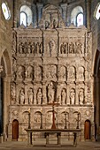 Spanien, Katalonien, Provinz Tarragona, Conca de Barbera comarca, Vimbodi, La ruta del Cister, Kloster Santa Maria de Poblet, von der UNESCO zum Weltkulturerbe erklärt, die Kirche, das Hauptaltarbild