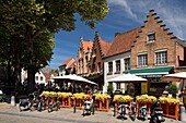 Belgium, West Flanders, Bruges, southern part of the historic center listed as a UNESCO World Heritage, Walplein square