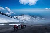 Italy, Sicily, Etna Volcano, ascent of the south crater