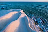 Italien, Sizilien, Realmonte, Scala dei Turchi, oder Türkenstiege, Klippe aus weißem Kalkstein über dem Meer