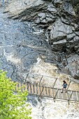 Canada, Quebec, Beaupre, the Mestachibo tour through the canyon of the Saint-Anne River